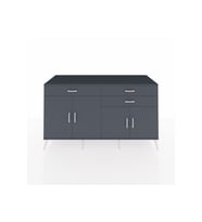 Kronos Konsol 2 Raflı 3 Çekmeceli 4 Kapaklı 176x59x99 Antrasit-Antrasit