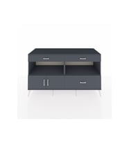 Kronos Konsol 2 Raflı 3 Çekmeceli 2 Kapaklı 176x59x99 Antrasit-Antrasit