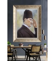 Gümüş Çerçeveli Atatürk Tablo ds105