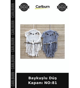 Özel Üretim Dekoratif Hediyelik Duvar Süsü Bohem Baykuşlu Düş Kapanı NO:81