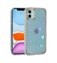 Uyumlu Model Apple iPhone 11 Kılıf Desenli Parlayan Transparan Kapak