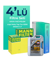 MANN Volkswagen Taigo 1.5 TSi Filtre Bakım Seti Liqui Moly Motor Yağlı (2022-2024) 4 Lü