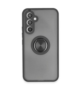 Samsung Galaxy A34 5g Kılıf Montreal Yüzüklü Silikon Kapak - Siyah
