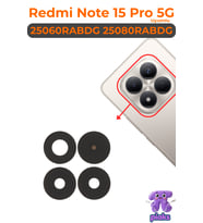 Redmi Note 15 Pro 5G Arka Kamera Camı Lensi Yapışkanlı Dış Cam 25060RABDG 25080RABDG Uyumlu