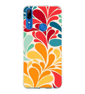 PrintiFy Huawei P Smart Z ile Uyumlu 1mm Slim Fit Retro Renkler 5 Baskılı Şeffaf  Kılıf