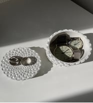 Gold & Gümüş Yaldızlı Kapaklı Dekoratif Takı Kutusu (Gümüş Gri)