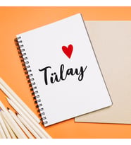 İsim Tasarımlı Defter Kişiye Özel