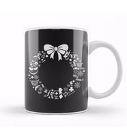 Joker Christmas Wreath Pattern Kupa Bardak Porselen