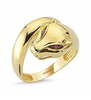 Kaplan Altın Yüzük Classic Gövdeli 14K Gold  (Çok Renkli)