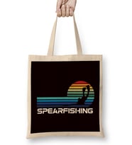 Vintage Spearfishing Speargun Retro Spearfisher Freediver Bez Çanta Uzun Saplı