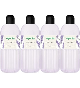 Agarta Kolonya 400 ML Lavanta 80 Derece Pet Şişe (4 Lü Set)