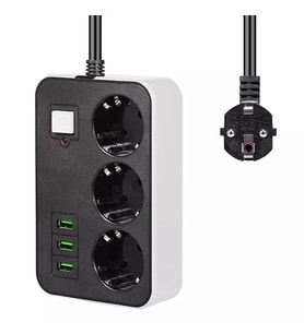 3 USB’li 3’lü 1.8 m Akım Korumalı Priz (5690)