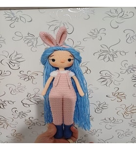 amigurumi tavşan taçlı bebek