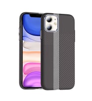 Apple iPhone 11 Uyumlu Kılıf M-safe Şarj Özellikli Karbon Fiber Görünümlü Zore Gros Kapak