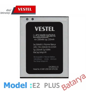 Vestel E2 Plus Batarya Vestel Venüs E2 Plus Vestel Venüs Go Uyumlu Batarya