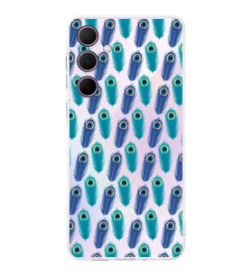 PrintiFy Samsung Galaxy A35 ile Uyumlu Nazar Boncuğu 4 Baskılı Kamera Korumalı Şeffaf Silikon Kılıf