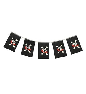 Korsan Partisi Korsan Logo Baskılı Flama Süs Afiş Süsleme 8 li (Çok Renkli)