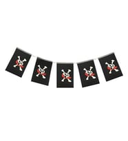 Korsan Partisi Korsan Logo Baskılı Flama Süs Afiş Süsleme 8 li (Çok Renkli)