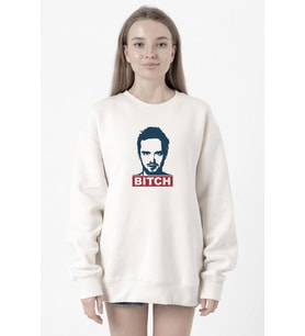 Breaking Bad Jesse Pinkman Bitch Beyaz Kadın 2ip Sweatshirt