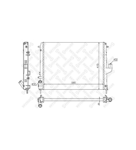 Dacia Duster Logan 2008- Su Radyat&ouml;r&uuml; Brazing MT 590X408X16 214100598R Wisco