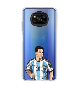 Poco X3 NFC Uyumlu Lionel Messi Desenli Şeffaf Telefon Kılıfı