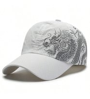 Valkyrie Dragon Nefes Alabilir Beyaz Spor Şapka – Ayarlanabilir Outdoor Balıkçı Günlük Unisex Şapka