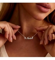 Kişiye Özel Parıltı Tasarım İsim Kolye 925K Gümüş