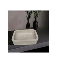 Canel Kalın Kenar Light Traverten Lavabo-182