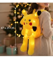 Peluş Işıklı Pikachu Sırt Çantası – 47 x 25 cm