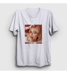 Presmono Unisex Beyaz Poster Sabrina Carpenter T-Shirt 471690tt