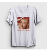 Presmono Unisex Beyaz Poster Sabrina Carpenter T-Shirt 471690tt