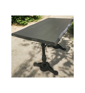 CAFE MASA KÖKNAR Kütük Masa SİYAH ASLAN AYAK 180x90