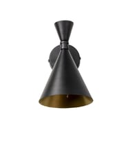 RİOLİGHT RETRO,RUSTİK,VİNTAGE SİYAH İÇİ GOLD 1XE27 DUYLU TEKLİ METAL DUVAR APLİK
