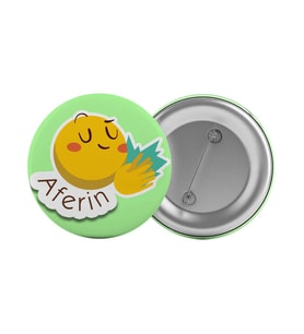 Aferin Çanta Rozeti 20 Adet En Büyük Boy 5.8cm İğneli Broş