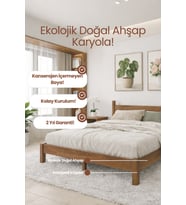 Mi̇rage Model Masif Ahşap Karyola Kolay Kurulum Fırınlanmış İthal Sibirya Çamı 90x200 Yatak Uyumlu