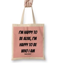 Michael Jackson Quotes Art Gift - Vintage Retro Style Bez Çanta Uzun Saplı