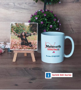 Matematik Öğretmeni Fotoğraflı Dekoratif Taş, Kupa Bardak Beyaz Hediye Öğretmenler Günü Hediyesi (Model 1)