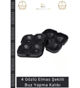 #BuzKalıbı Silikon Kokteyl Sunum Gı Uyumlu Esnek Dayanıklı Elmas Şekilli Buz Yapma Kalıbı Buzluk