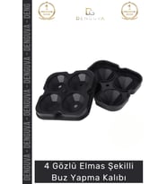 #BuzKalıbı Silikon Kokteyl Sunum Gı Uyumlu Esnek Dayanıklı Elmas Şekilli Buz Yapma Kalıbı Buzluk