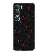Vivo Y19S Kılıf Boutique Baskılı Resimli Siyah Kalp ve Ok Pcode -064