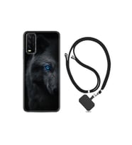 Vivo Y20 Kılıf Resimli Desenli Silikon Boyun Askılı Dark Wolfs 1834