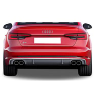 Audi A4 B9 2016 Sonrası 4 Çıkışlı S4 Arka Tampon Eki - Difüzör (Plastik) (Standart)