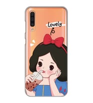 Samsung Galaxy A50 - A30S Uyumlu Pamuk Prenses Tasarımlı Şeffaf Telefon Kılıfı