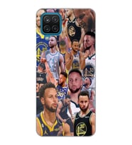 Samsung Galaxy A22 Uyumlu Steph Curry Kolaj Tasarımlı Şeffaf Telefon Kılıfı