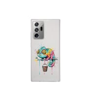 Samsung Galaxy Note 20 Ultra ile Uyumlu Splash Bukalemun Tasarımlı Şeffaf Silikon Kılıf