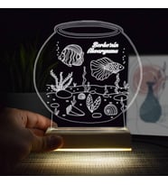 Akvaryum Tasarımlı 3d Led Lamba