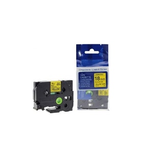 Brother P-Touch Muadili Sarı Etiket 18 Mm Tze-Tape Aze641
