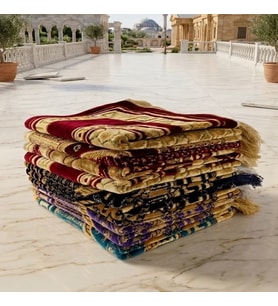 1 Adet Kadife Seccade Karışık Renkli (70cmx110cm 400gr) Hac Ve Umre Hediyesi