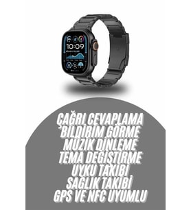 Mey İthalat® Akıllı Saat Arama Konuşma Gps Nfc Özelliği 3 Kordonlu Amoled Ekran