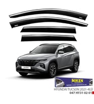 Hyundai Tucson Kromlu Cam Rüzgarlığı Niken 2021+ sonrası uyumlu (Beyaz)